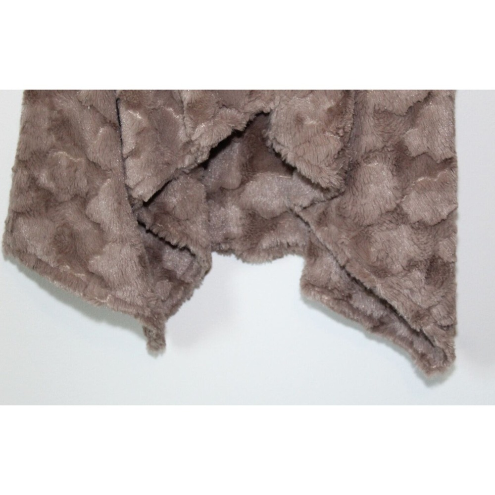 Elevenes x Anthropologie Pelage Faux Fur Open Front Vest Brown Anthro Small - Picture 4 of 12